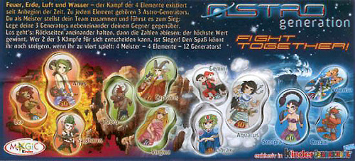 Оригинальный немецкий вкладыш серии Die Astro Generation (2005)