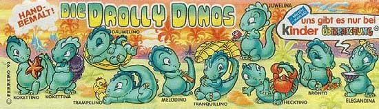 Оригинальный немецкий вкладыш серии Die Drolly Dinos (1993)