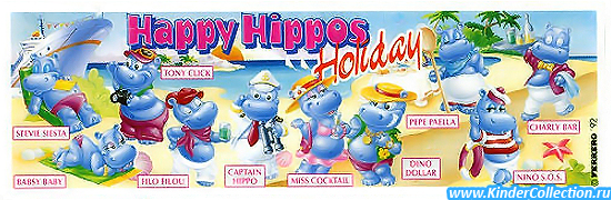 Вкладыш к серии Happy Hippos Holiday (1996)