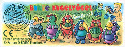 Оригинальный немецкий вкладыш к серии Bunte Kugelvogel (1995)