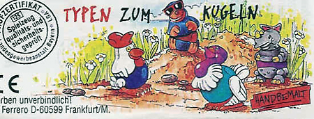Оригинальный немецкий вкладыш серии Typen zum Kugel (1996)