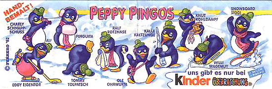Оригинальный немецкий вкладыш серии Peppy Pingos (1992)