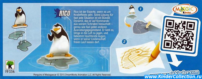 Немецкая инструкция к игрушке FF334 (Die Pinguine aus Madagascar)