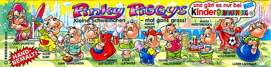 Оригинальный немецкий вкладыш серии Pinky Piggys (2000)