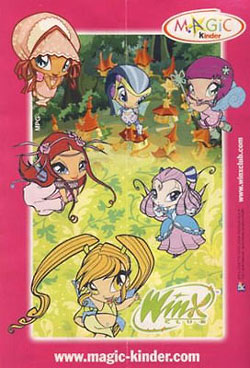 Оригинальный итальянский вкладыш серии WinX Club Pixie da gennaio (2007)
