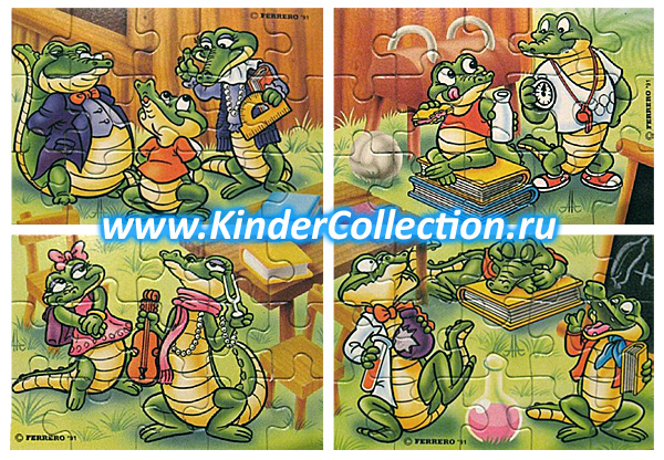 Пазлы Крокодилы в школе к серии Die Kroko-Schule (1991, Германия)