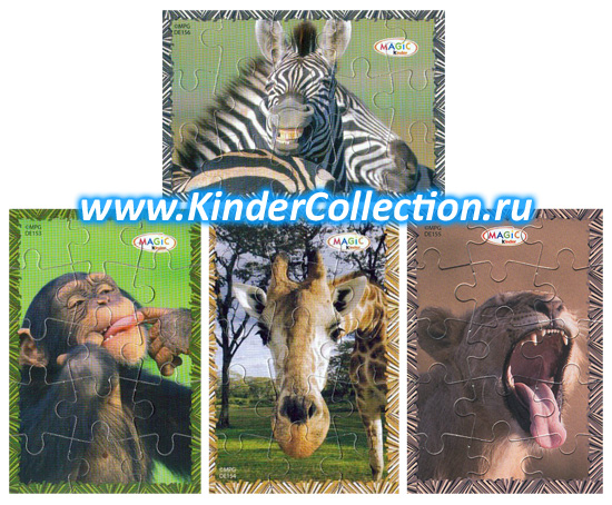 Смешные животные (евро-пазлы) - «Animals DE 153-156» (Eu-puzzle)