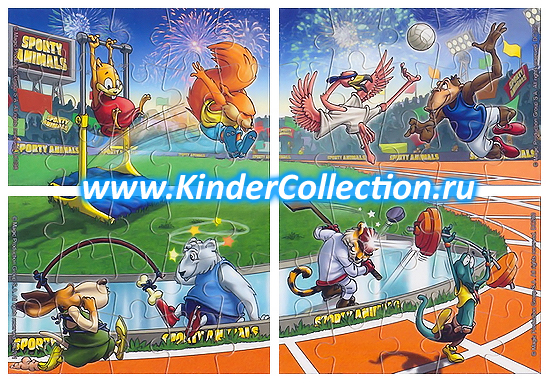   (-) - Sporty Animals DC 198-201 (Eu-puzzle)