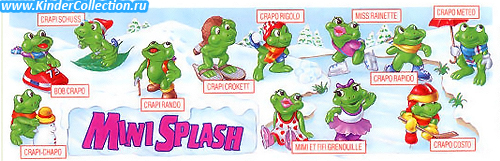 Вкладыш к французскому выпуску серии Mini Splash (1994)
