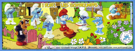 Оригинальный французский вкладыш к серии I Puffi - Les Schtroumpfs (2010)
