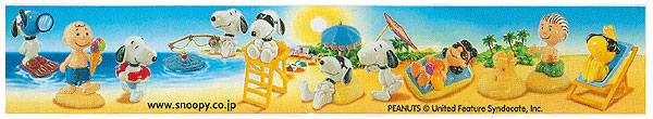Оригинальный японский вкладыш к серии Peanuts am Strand (2002)