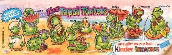 Немецкий вкладыш серии Teeny Tapsi Tortels (1991)