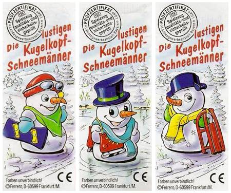 Оригинальные немецкие вкладыши серии Weihnachtsbaumschmuck 1999 года