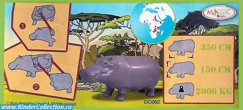 Вкладыш к фигурке DC002 серии Tiere aus Afrika DC001-011 (2011)