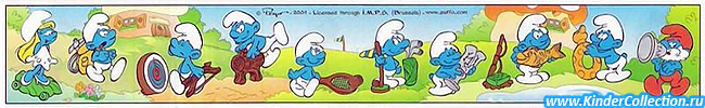 Европейские нейтральные вкладыши к серии Sportschlumpfe K02 n.57-66 (2001)
