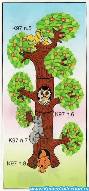 Европейский нейтральный вкладыш к серии Der alte  Baum und seine Freunde K97 n.05-08 (1996)
