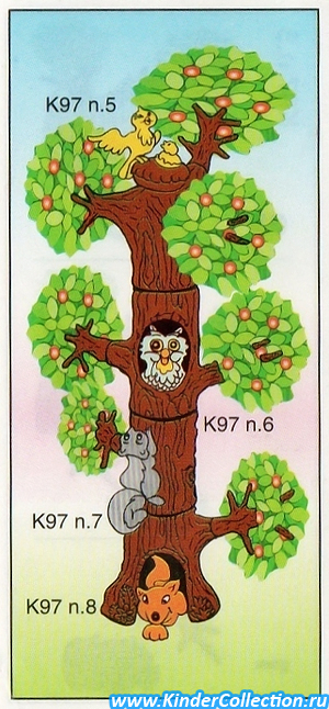 Европейский нейтральный вкладыш к серии Der alte Baum und seine Freunde K97 n.05-08 (1996)