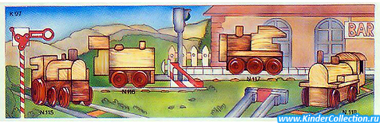Европейский нейтральный вкладыш к серии Holzlokomotiven K97 n.115-118 (вариант 1) 1996