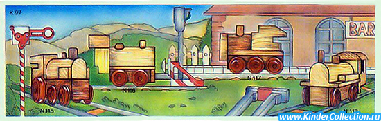Европейский нейтральный вкладыш к серии Holzlokomotiven K97 n.115-118 (вариант 2) 1996